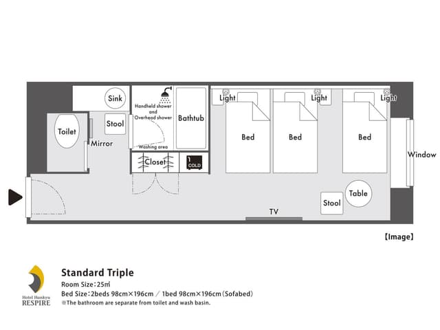 Standard Triple Room (12th-23rd Floor) - Non-Smoking · photo 6