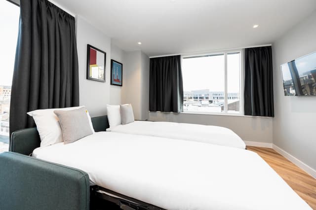 Relax in stylish comfort with our cozy twin beds.