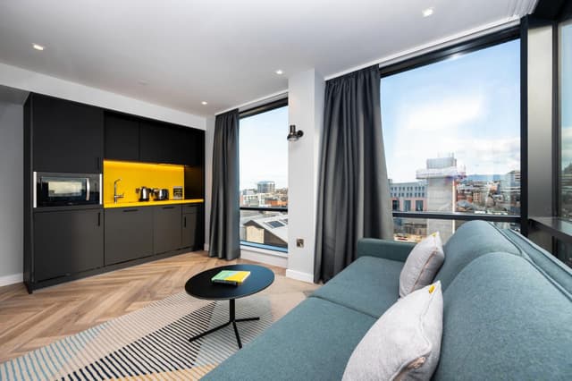 Modern comforts with stunning city views await you!