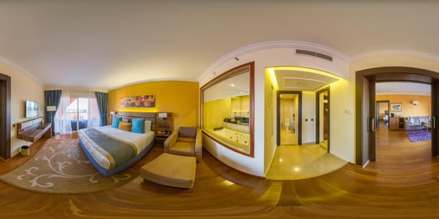 Suite Prestige con una cama doble y vista a la piscina · foto 7